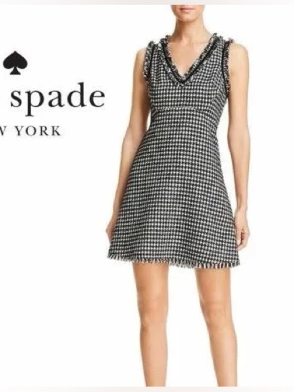 NWOT Kate Spade New York Houndstooth Tweed Dress Size 8